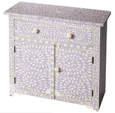 Maaya Bone Inlay Chest Sideboard White Floral